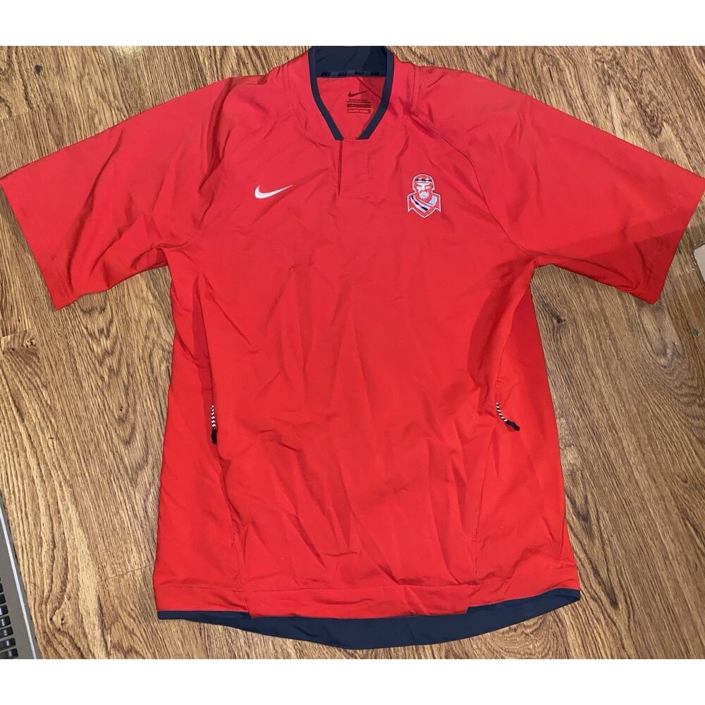 Nike Radford Highlanders Mens Red Pullover Short Sleeve Jacket Small